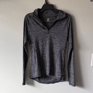 Champion Women's Heathered Charcoal Quarter-Zip Pullover